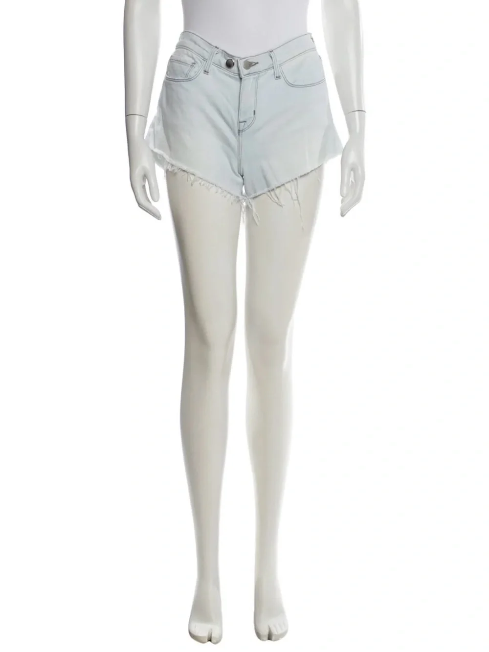 L'AGENCE Light Wash Denim Cutoff Shorts